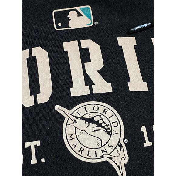 Florida Marlins MLB Authentic Hoodie — Black Neck EST. 1993 Graphic (Size XL) - Picture 8 of 8